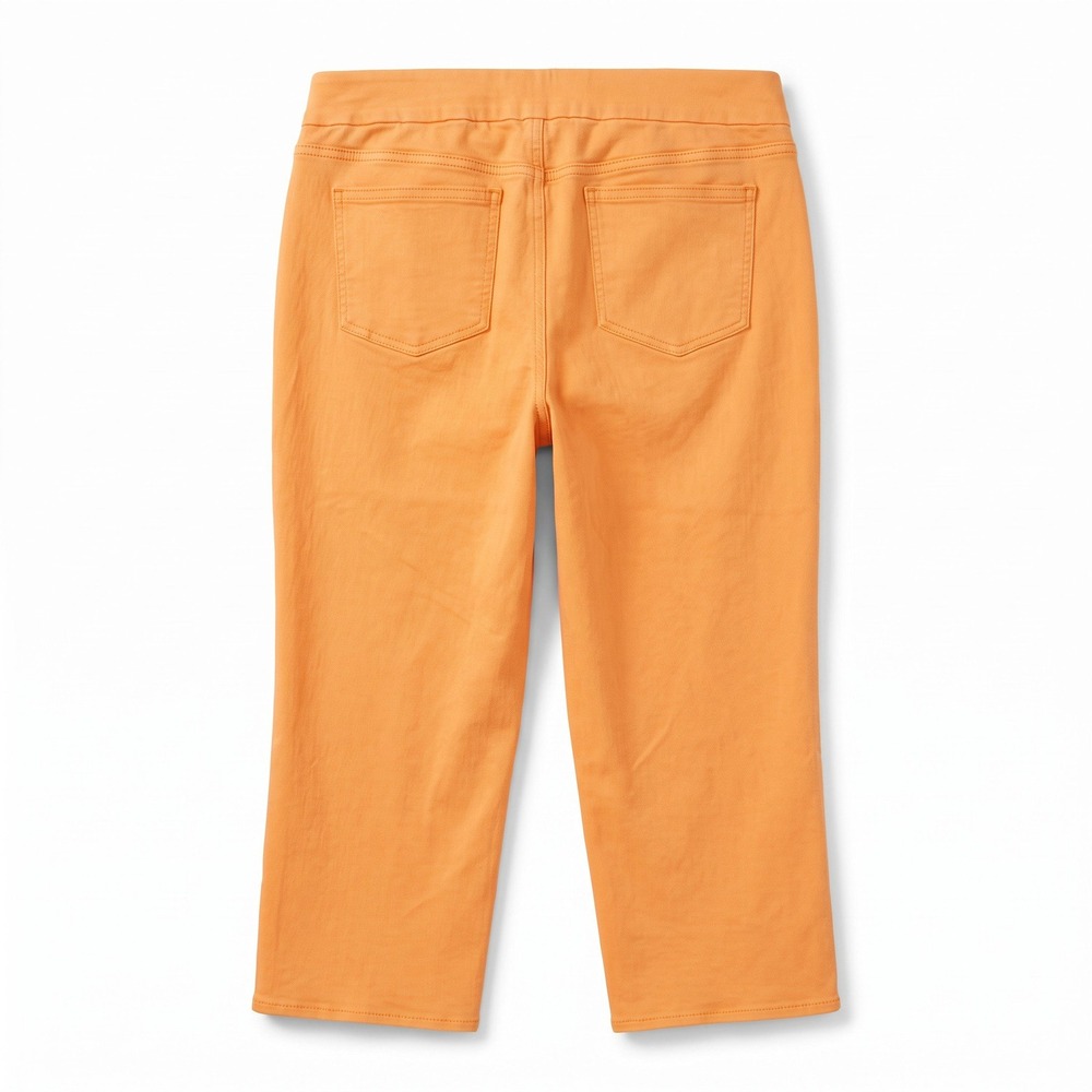 Chico's 16 Womens Orange Pull-On Capri Pants Boho Casual 3 NWT